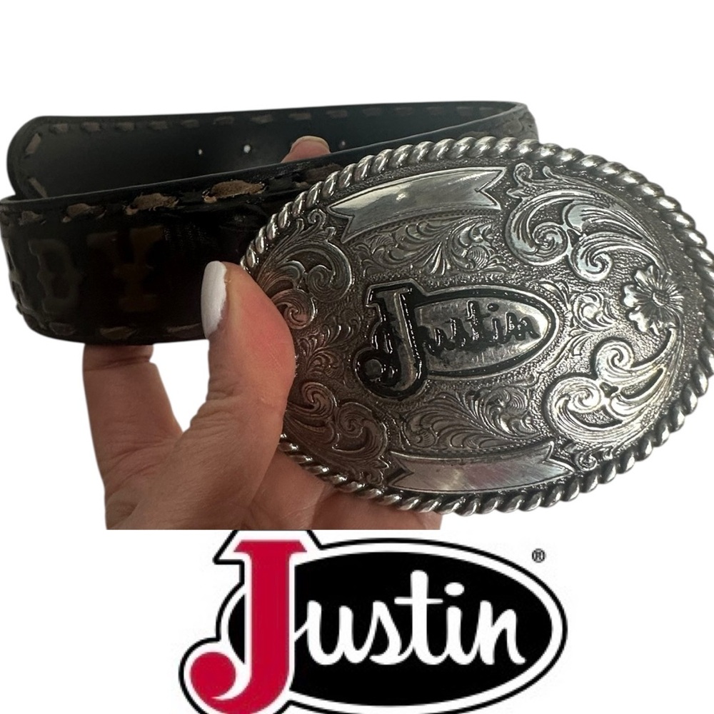 NWT Women’s Justin Lady Boss Tooled Leather Western Belt m
